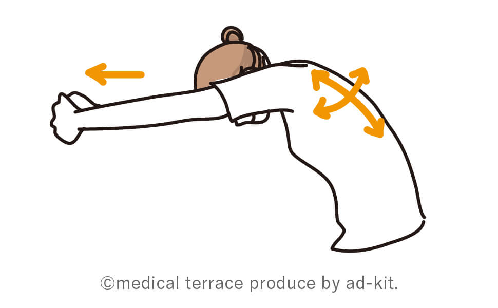 筋肉　肩甲骨　伸ばす　ストレッチ