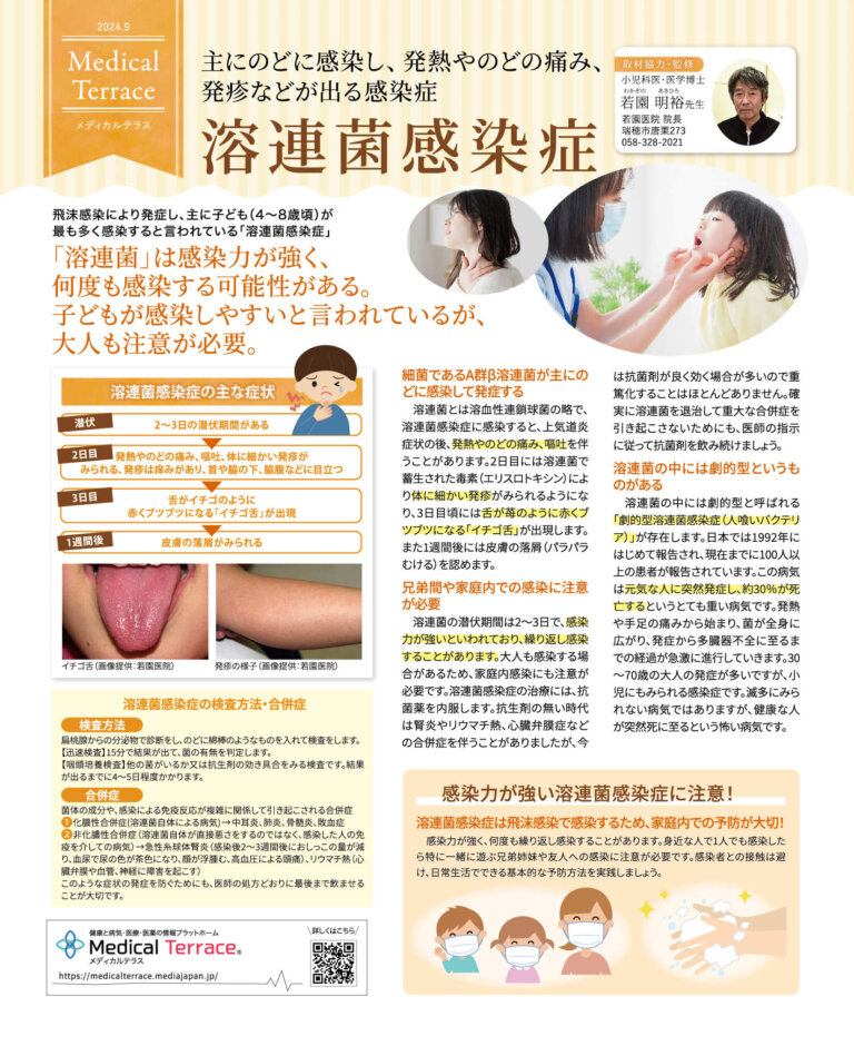 発熱やのどの痛み、発疹などの症状が出る感染症 溶連菌感染症 - Medical Terrace -メディカルテラス-